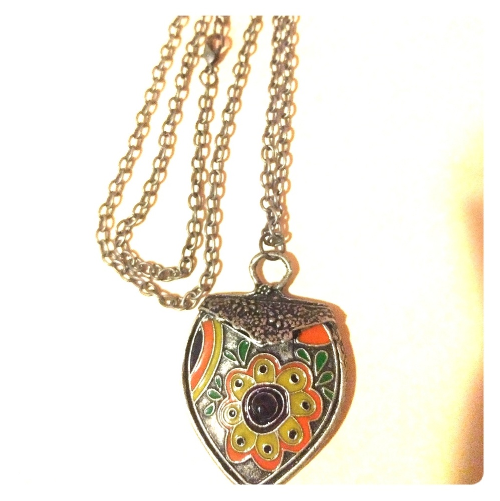 Vintage Heart Shaped Charm Necklace